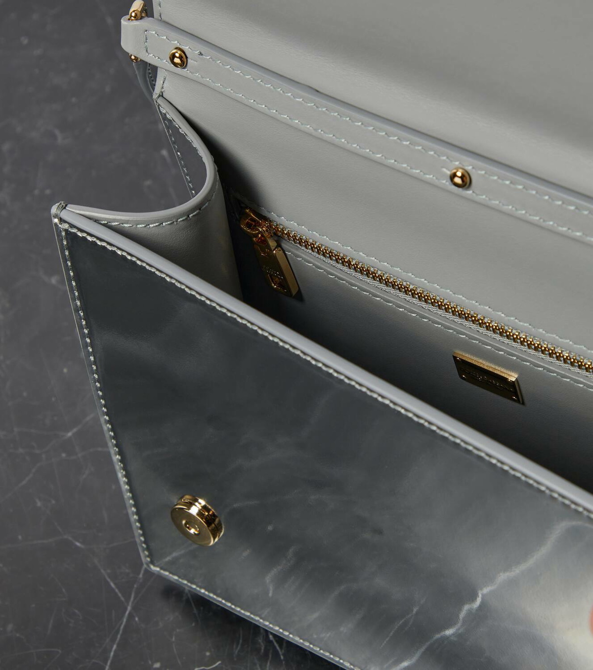 Dolce&Gabbana DG mirrored leather crossbody bag