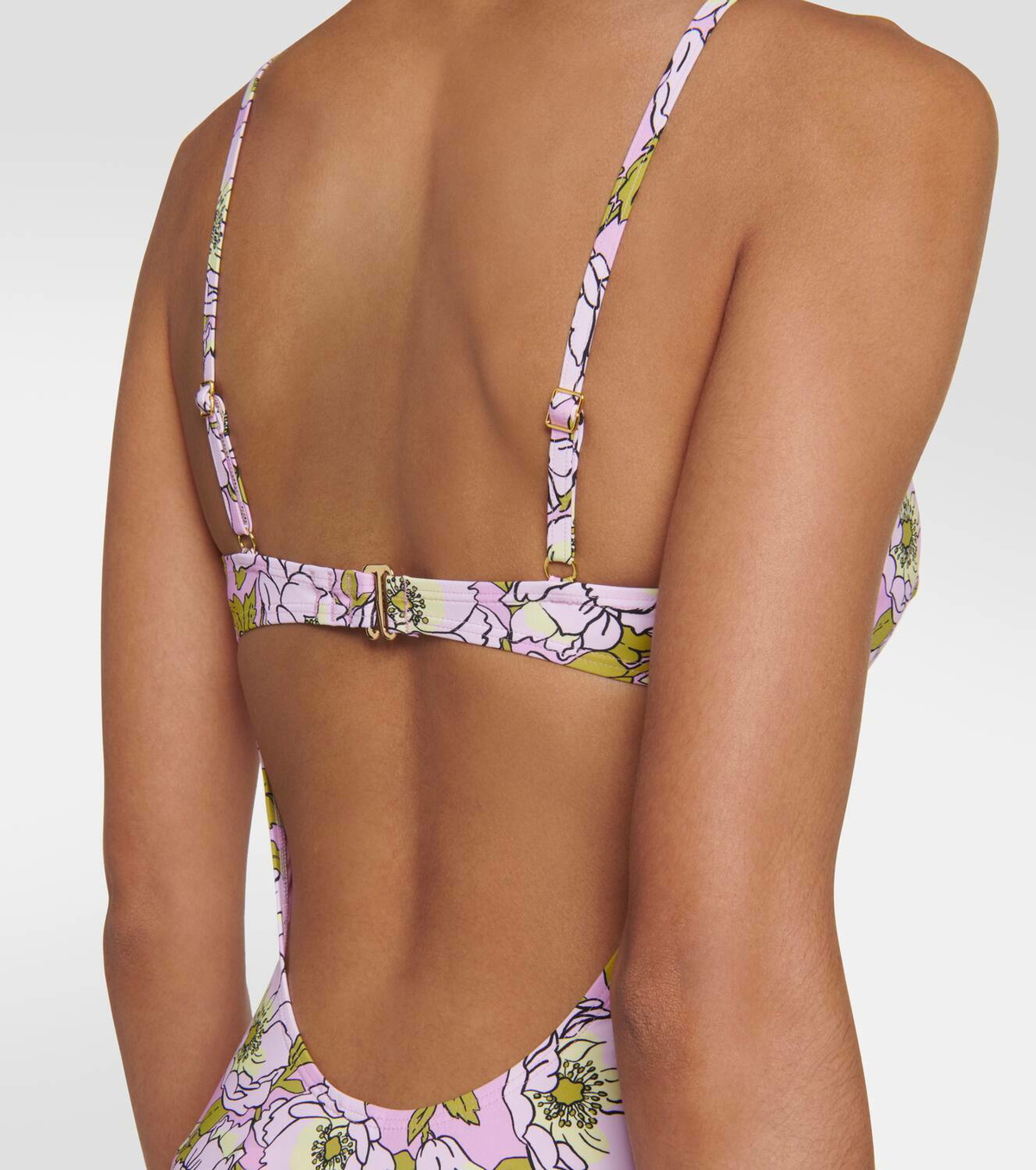TORY BURCH L  Swimsuit Marina Maillot sweet tangerine orange backless v-neck main image 1