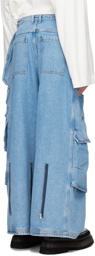 Hed Mayner Blue Pocket Jeans