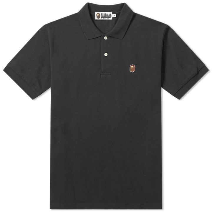 Photo: A Bathing Ape Silicone Head One Point Polo Black