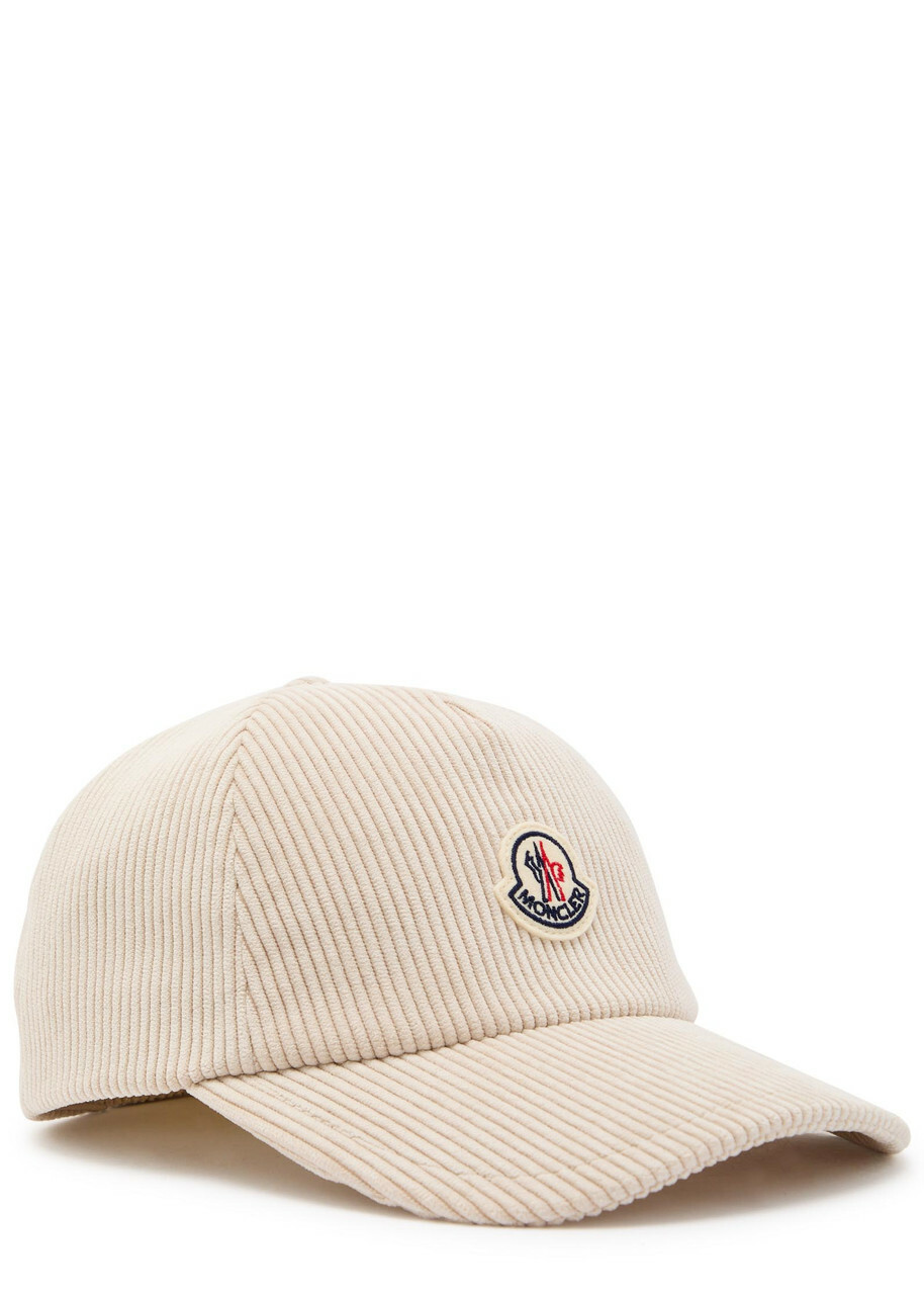 Moncler Logo-appliquéd Corduroy cap - Beige - One Size