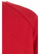 Juun.J Red Oversized Sweatshirt With Graphic Print In Cotton Man
