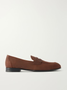 Brioni - Nubuck Penny Loafers - Brown