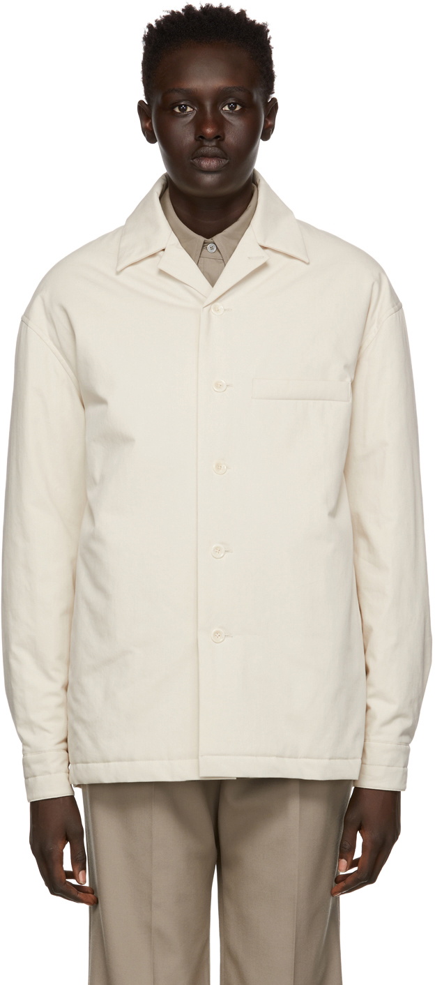 Lemaire Off-White Wadded Overshirt Jacket Lemaire