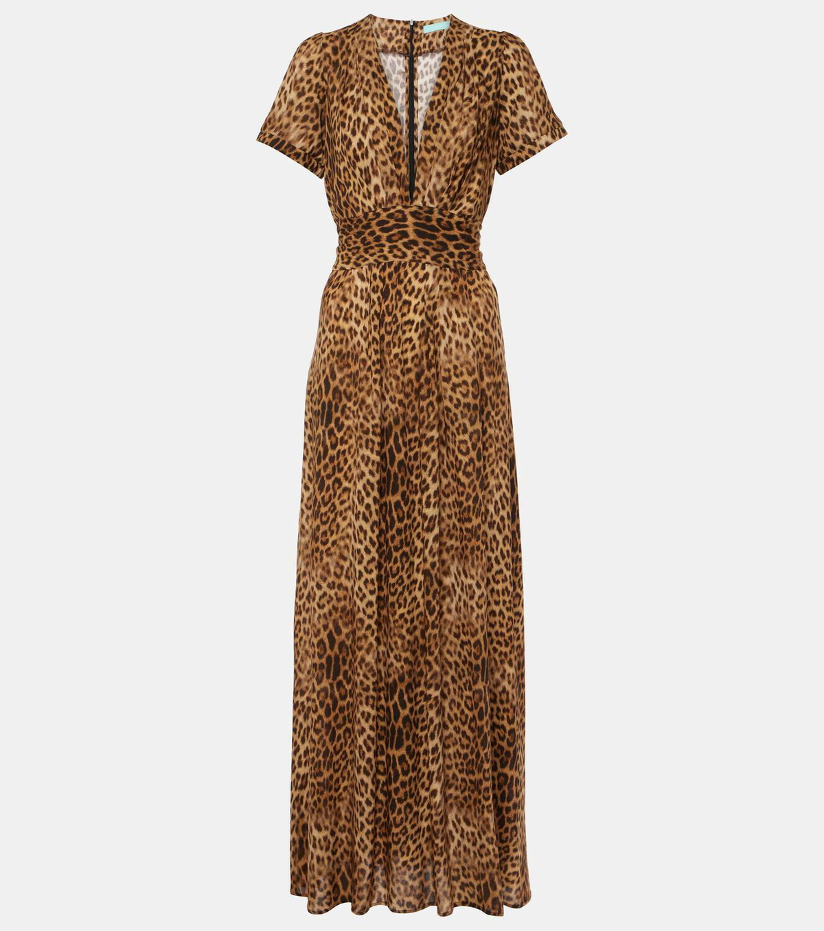 knee length dresses for ladies Lux Long Leopard Print Maxi Sheer Dress main image 1