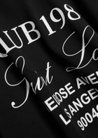 Club 1984 Melrose Printed Cotton T-shirt Black