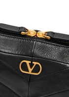 Valentino Garavani Vlogo Panelled Leather Shoulder bag - Black - One Size