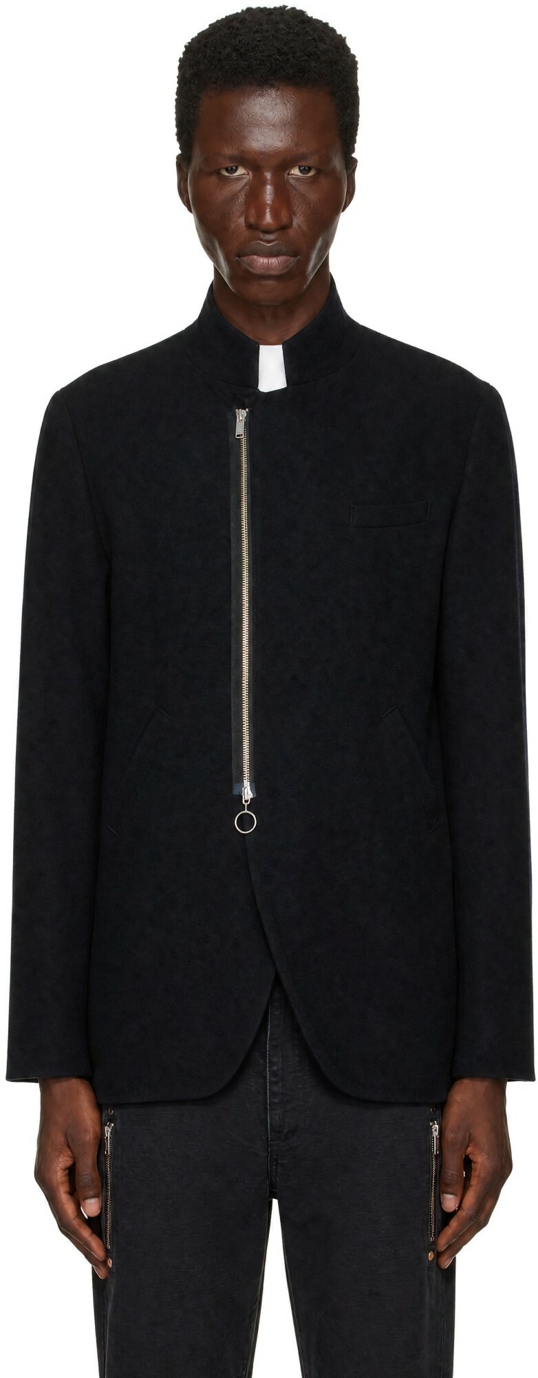 UNDERCOVER Black Zip Blazer