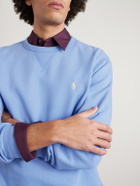 Polo Ralph Lauren - Logo-Embroidered Cotton-Blend Jersey Sweatshirt - Blue