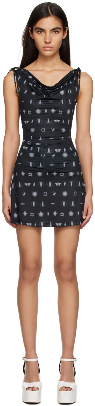 Maisie Wilen Black Volte Minidress