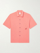 Paul Smith - Embroidered Cotton and Linen-Blend Shirt - Red