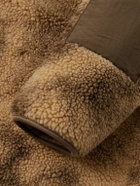 Corridor - Oak Shell-Trimmed Printed Fleece Jacket - Brown