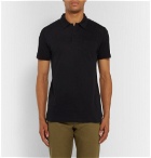 Sunspel - Riviera Slim-Fit Cotton-Mesh Polo Shirt - Men - Black