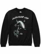 PARADISE - Unicorn Printed Cotton-Blend Jersey Sweatshirt - Black