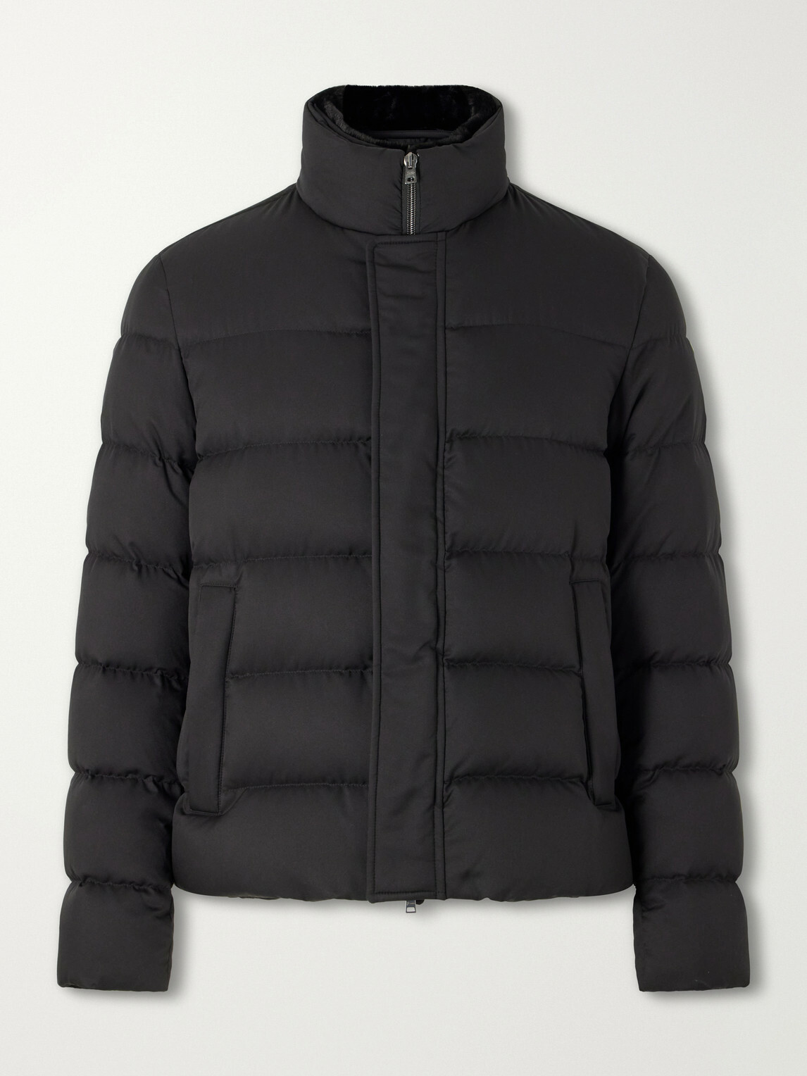 Herno - Arendelle Plush-Trimmed Quilted Shell Down Jacket - Black