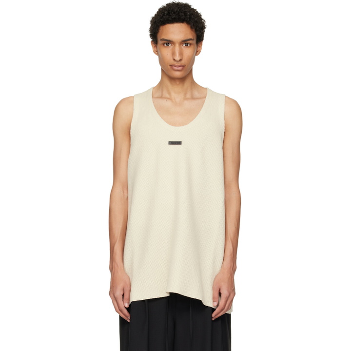 Photo: Fear of God Off-White Knitted Tank Top