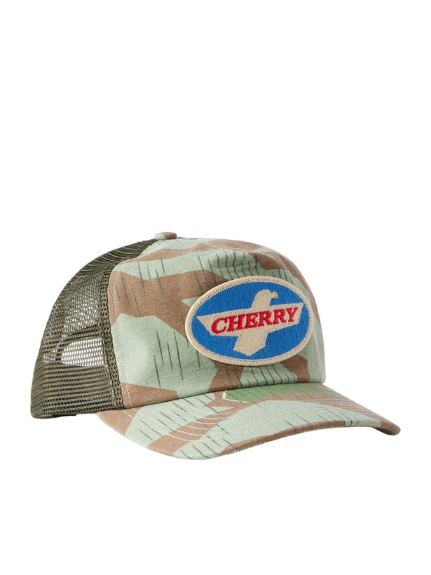 Photo: Cherry Los Angeles - Eagle Logo-Appliquéd Canvas and Mesh Baseball Cap