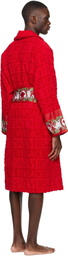 Versace Red 'I Love Baroque' Bathrobe