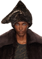 KNWLS Gray Vox Oversized Shearling Beanie
