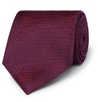 Ermenegildo Zegna - 8cm Silk-Jacquard Tie - Men - Burgundy