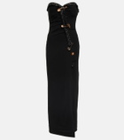 Versace - Safety Pin crêpe maxi dress