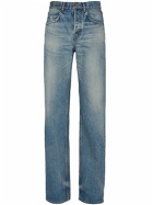 SAINT LAURENT Adjusted Maxi Cotton Denim Long Jeans
