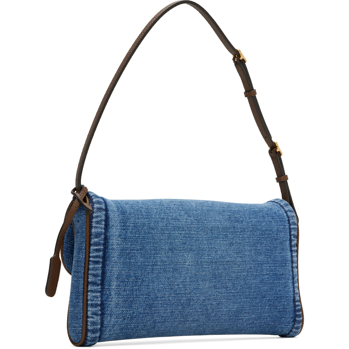 Valentino Garavani Blue Devain Small Denim Shoulder Bag