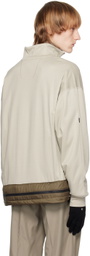 meanswhile Taupe Ice Touch Overwrap Jacket