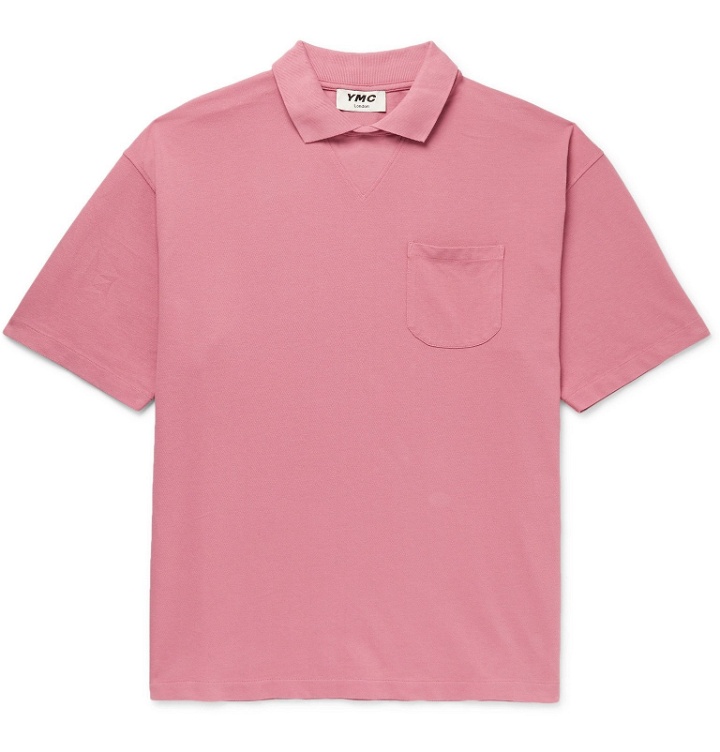 Photo: YMC - Frat Organic Cotton-Pique Polo Shirt - Pink