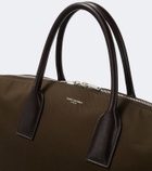 Saint Laurent Leather-trimmed canvas tote bag