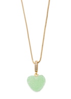 Crystal Haze Jelly Heart 18kt Gold-plated Necklace - Green - One Size