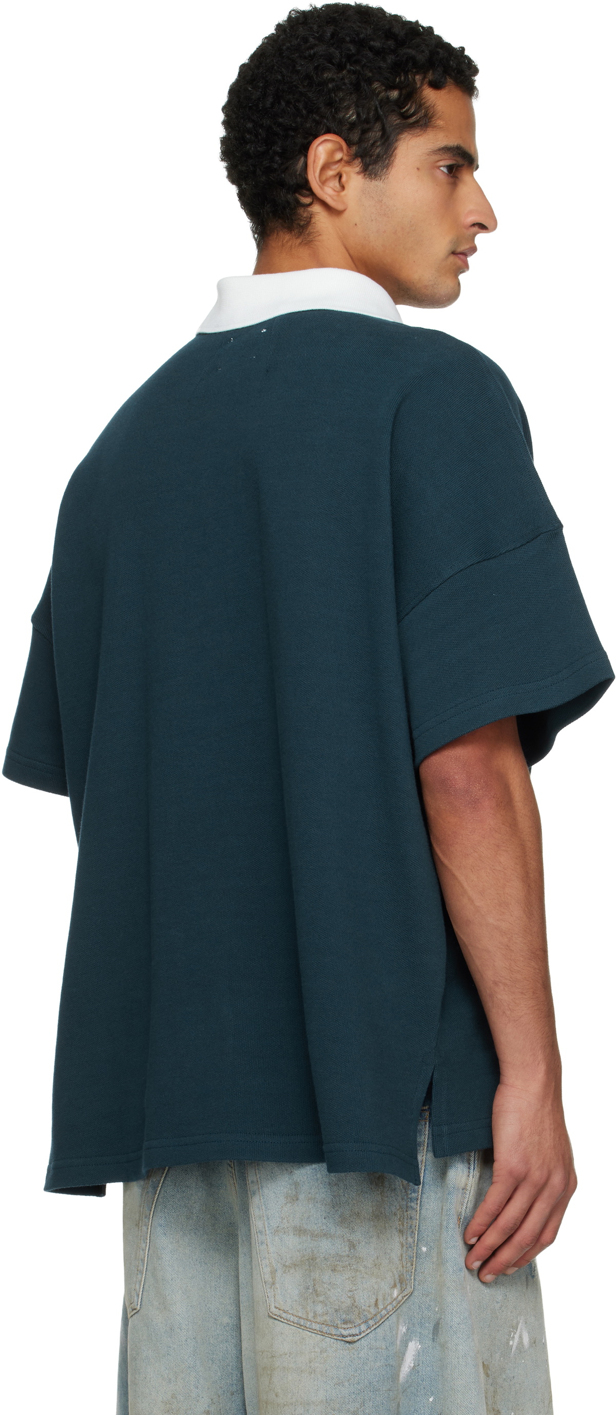 Rhude Navy Piqué Polo