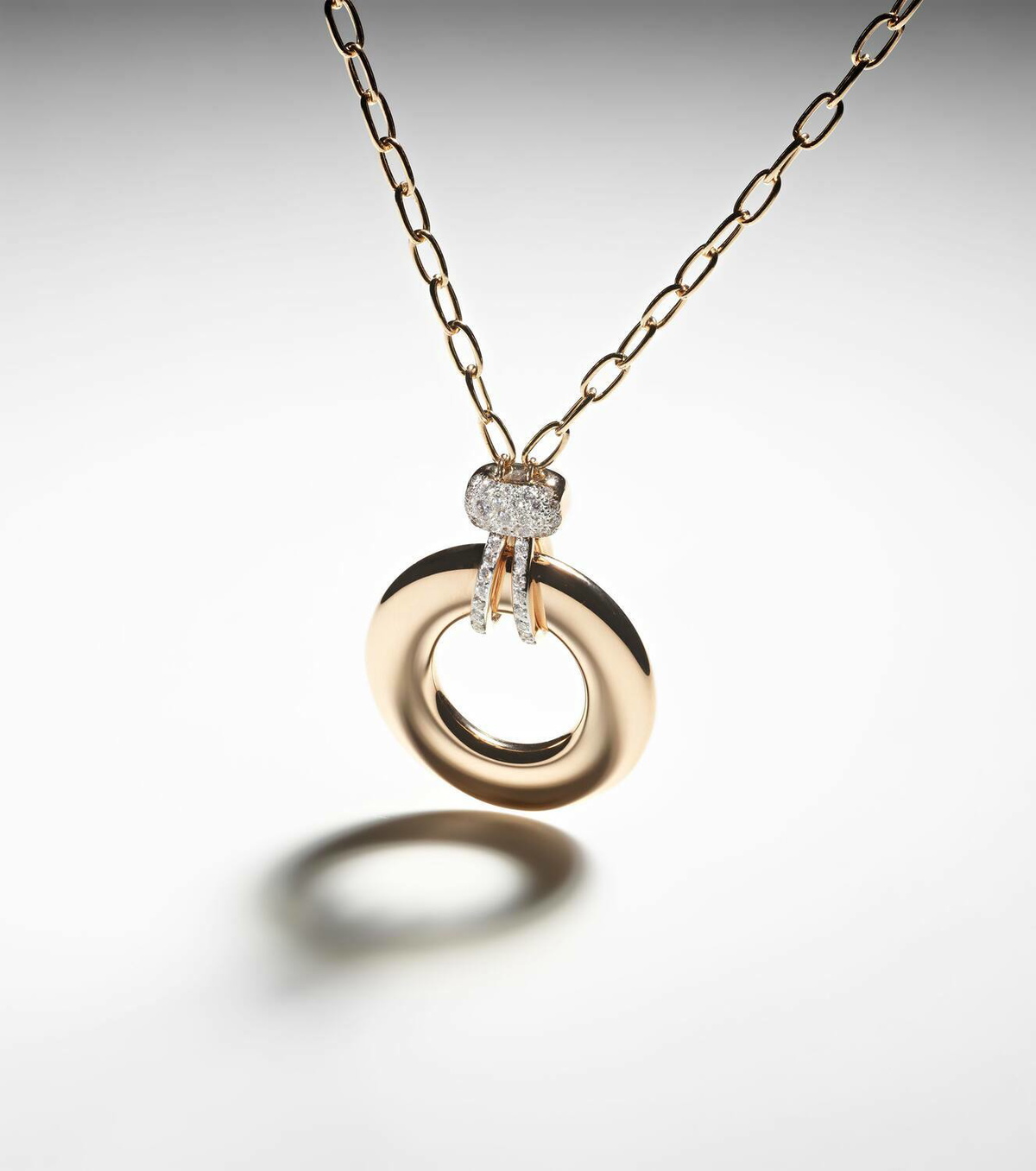 Pomellato Iconica 18kt rose gold pendant necklace with diamonds