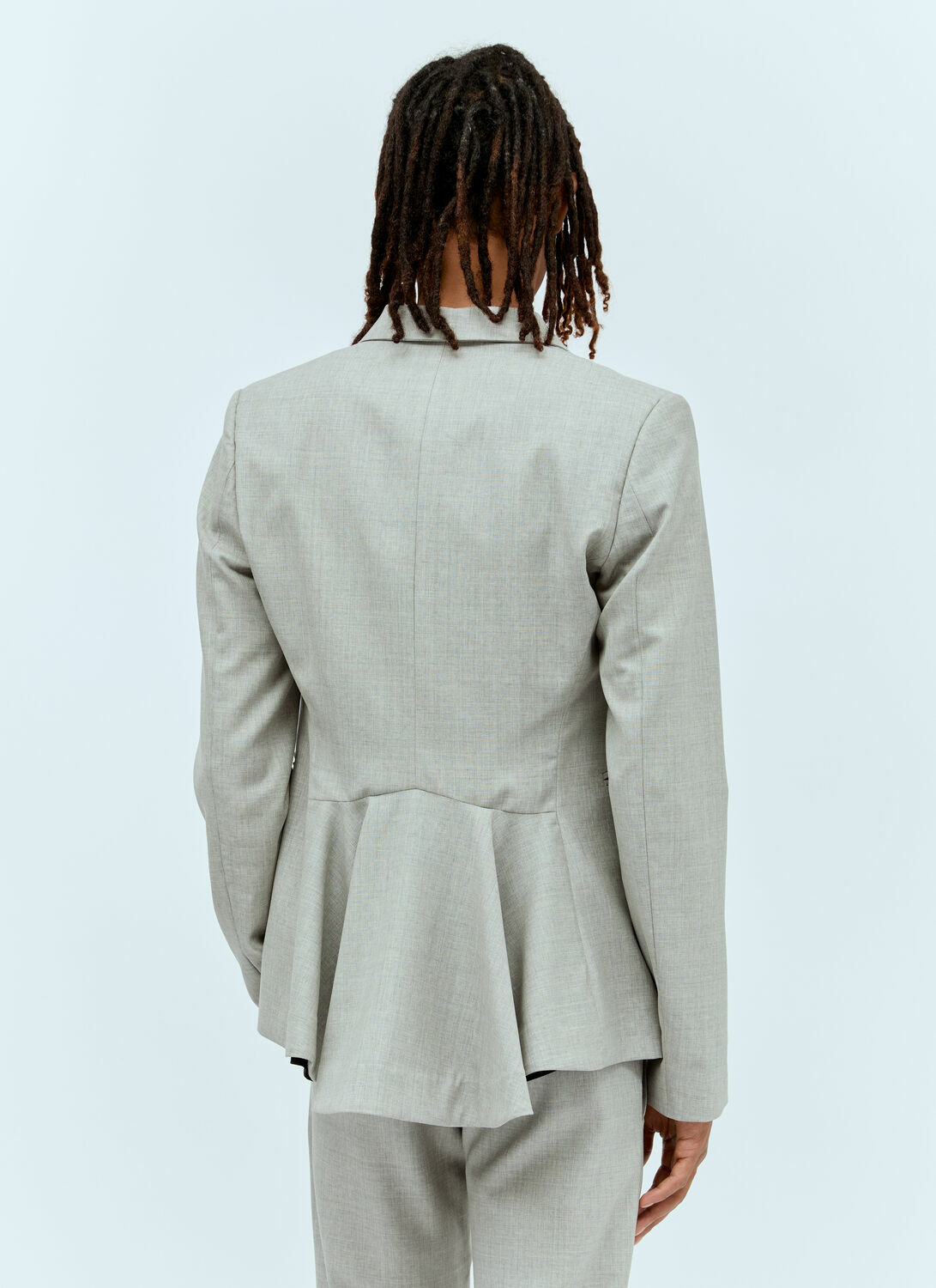 Aaron Esh Peplum Cut-Away Blazer