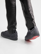 Christian Louboutin - Louis Junior Spikes Cap-Toe Suede Sneakers - Gray