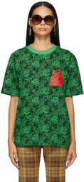 SSENSE WORKS SSENSE Exclusive Jeremy O. Harris Black & Green Rose T-Shirt