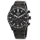 Seiko Chronograph Quartz Black Dial Mens Watch SSB415P1