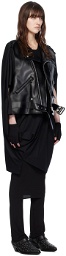 Junya Watanabe Black Layered Faux-Leather Vest