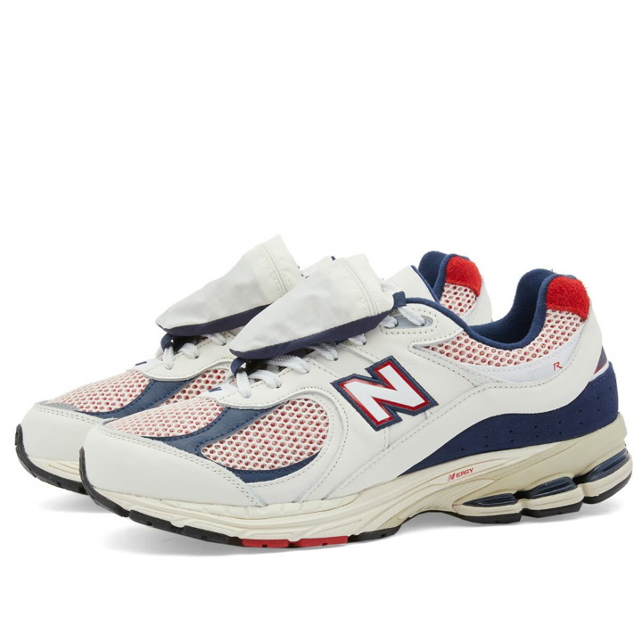 Photo: New Balance Men's M2002RVE Sneakers in Red/White/Blue