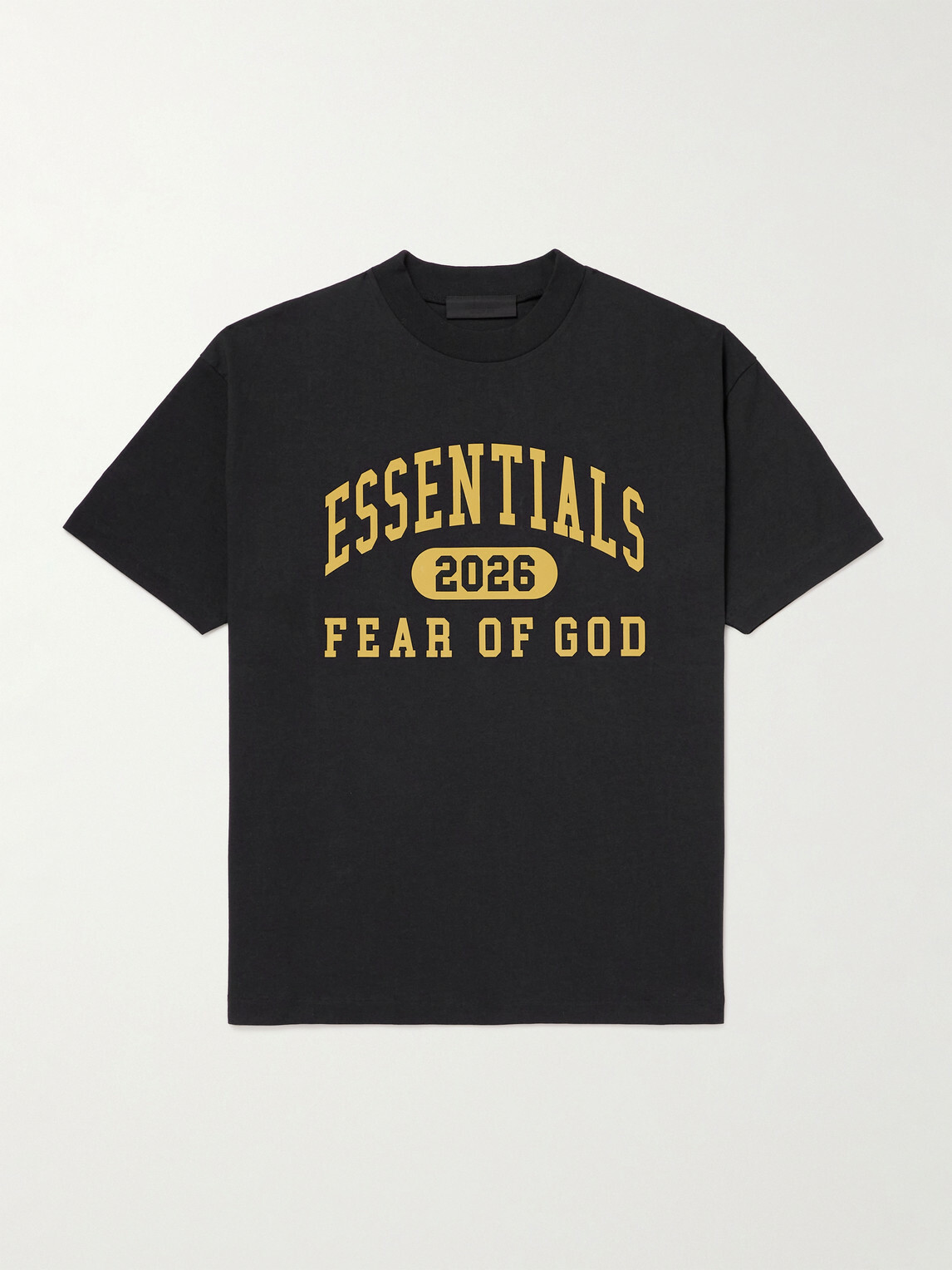 FEAR OF GOD ESSENTIALS - Logo-Print Cotton-Jersey T-Shirt - Black
