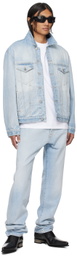 VTMNTS Blue Embroidered Denim Jacket