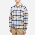 DIGAWEL Men's Check Overshirt in Pink/Light Blue