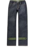 A.P.C. - Sacai Nylon-Trimmed Denim Jeans - Blue - M