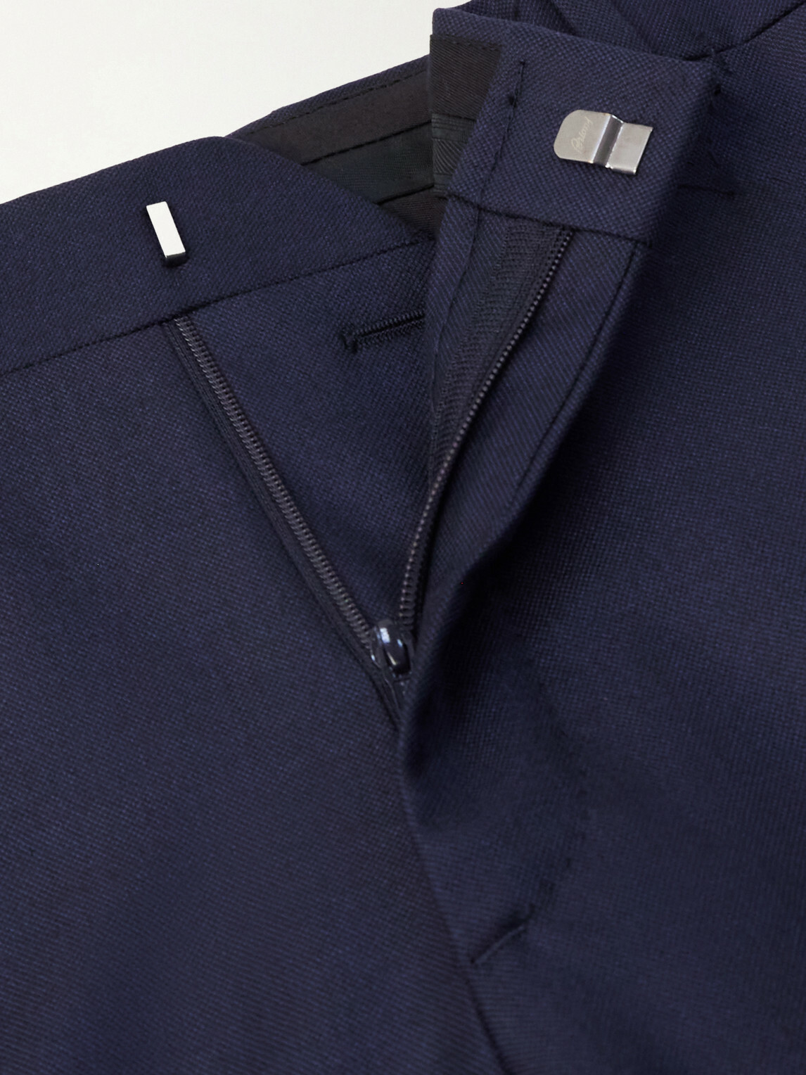 Brioni - Straight-Leg Wool Trousers - Blue