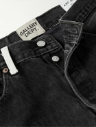 Gallery Dept. - Slim-Fit Straight-Leg Painted Embroidered Distressed Jeans - Black