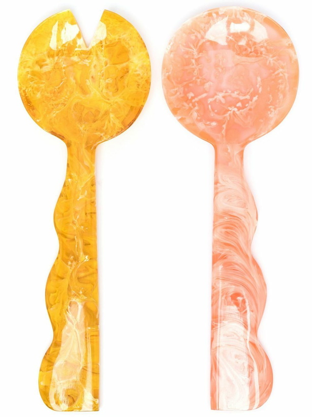 Photo: Jonathan Adler Pink Mustique Ripple Salad Serving Set