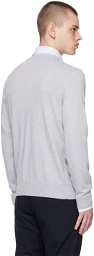 BOSS Gray V-Neck Sweater