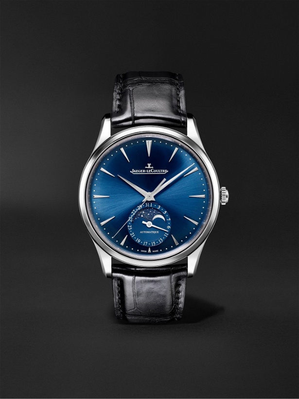 Photo: Jaeger-LeCoultre - Master Ultra Thin Moon Automatic 39mm Stainless Steel and Alligator Watch, Ref. No. Q1368480