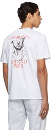 Casablanca White Grand Prix Print T-Shirt