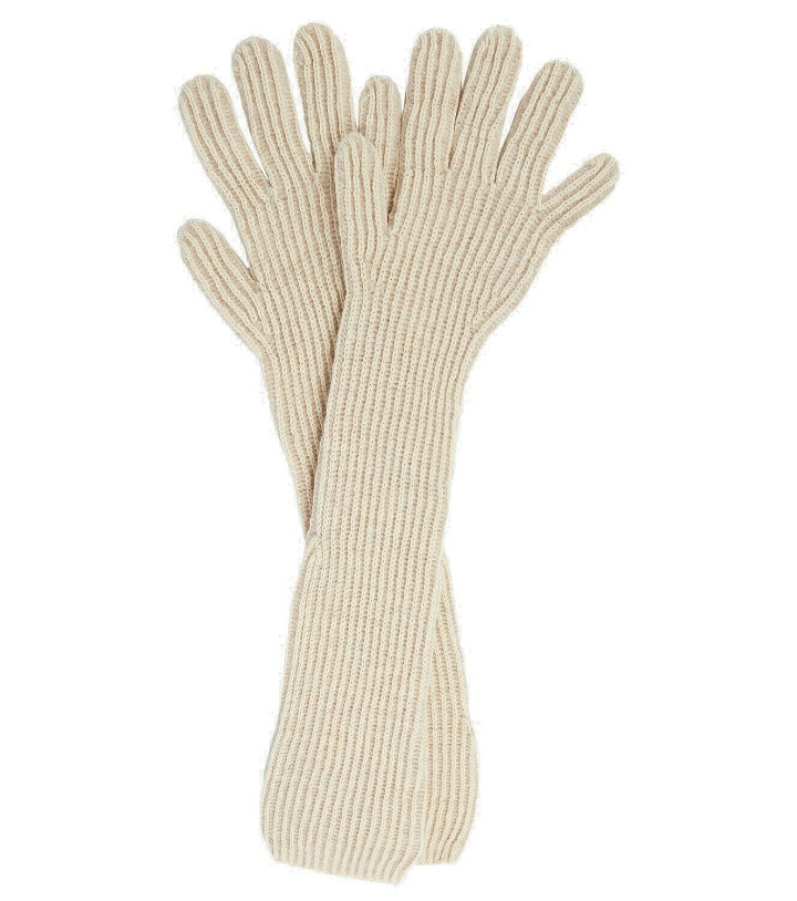 Photo: Acne Studios - Ribbed-knit wool-blend gloves